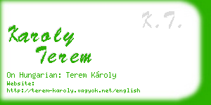 karoly terem business card